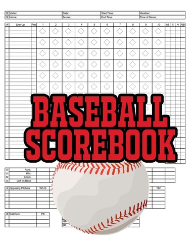 Baseball Scorebook 100 Scoring Sheets For Baseball and Softball Games, Glover's Scorebooks, Large (8.5X 11)