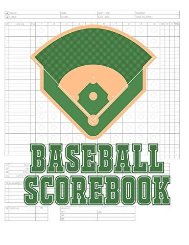 Baseball Scorebook 100 Scoring Sheets For Baseball and Softball Games, Glover's Scorebooks, Large (8.5X 11)