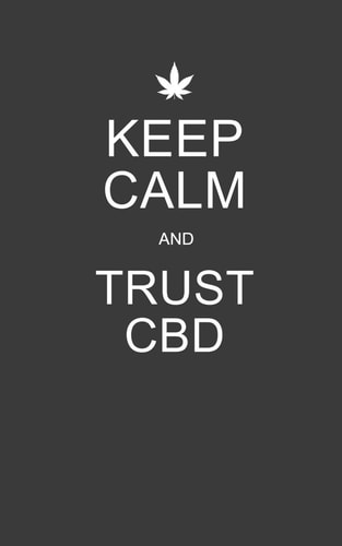 Keep Calm and Trust CBD Charcoal CBD / Cannabis Therapy Diary With Guided Pages