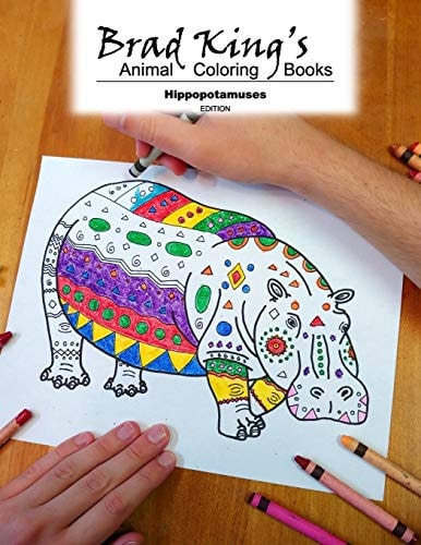 Brad King's Animal Coloring Book Hippopotamuses