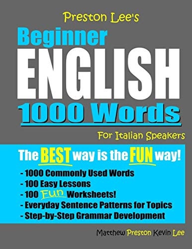 Preston Lee's Beginner English 1000 Words For Italian Speakers