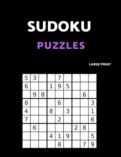 Sudoku Puzzles Large Print 80 Easy Sudoku Puzzle Book. One Puzzle Per Page with Room to Work.