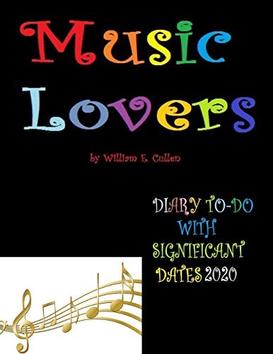 Music Lovers DIARY To-DO 2020 with Significant Dates