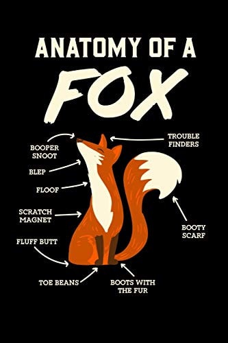 Anatomy of a Fox 120 Pages I 6x9 I Dot Grid I Funny Cosplay, Wolf and Fursuister Gifts