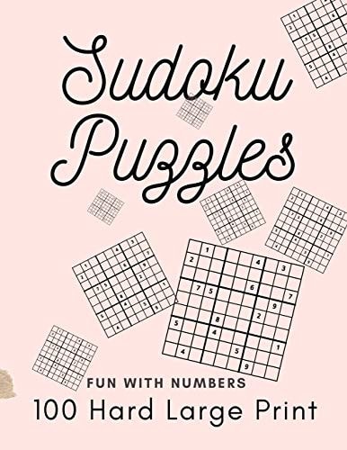 Sudoku Puzzles 100 Large Print Fun With Numbers, Hard