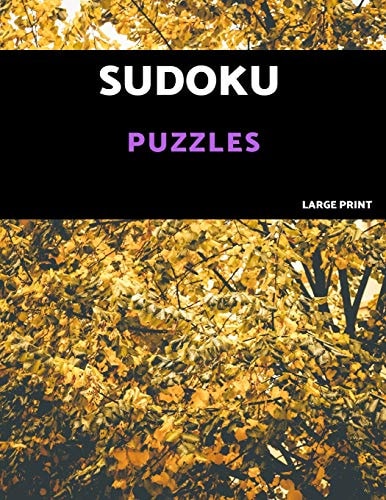 Sudoku Puzzles Large Print 80 Hard Sudoku Puzzle Book. One Puzzle Per Page with Room to Work.