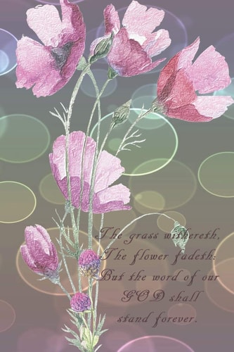 The Grass Withereth, the Flower Fadeth But the Word of Our GOD Shall Stand Forever. : Dot Grid Paper
