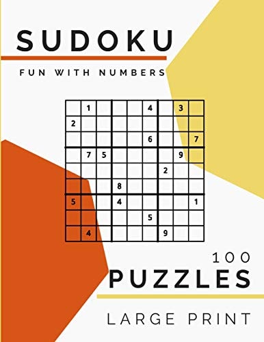 Sudoku Puzzles 100 Large Print Fun With Numbers, Hard
