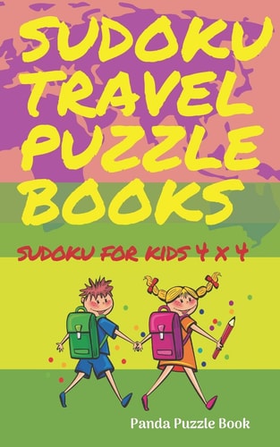 Sudoku Travel Puzzle Books - Sudoku For Kids 4x4 Kids Travel Activity Book - Logic Games For Kids