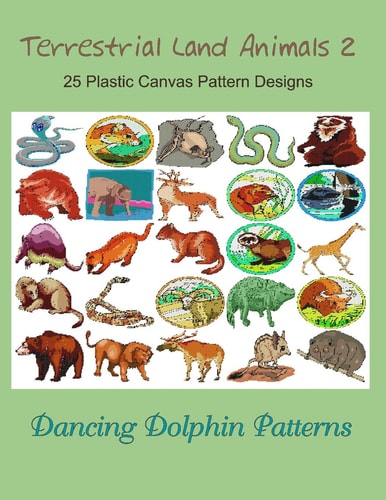 Terrestrial Land Animals 2 25 Plastic Canvas Pattern Designs