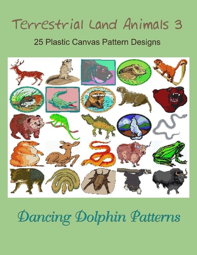 Terrestrial Land Animals 3 25 Plastic Canvas Pattern Designs