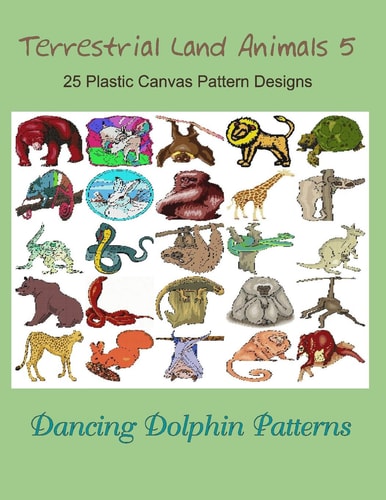 Terrestrial Land Animals 5 25 Plastic Canvas Pattern Designs