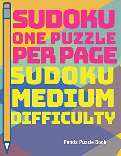 Sudoku One Puzzle Per Page - Sudoku Medium Difficulty Brain Games For Seniors And Kids