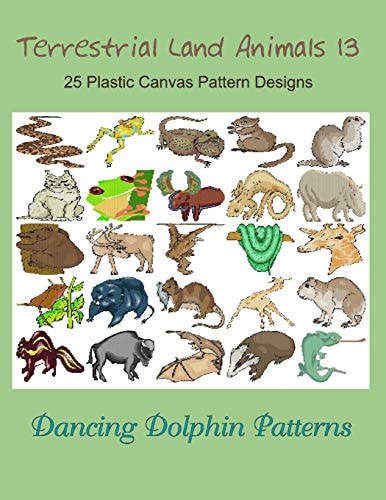 Terrestrial Land Animals 13 25 Plastic Canvas Pattern Designs