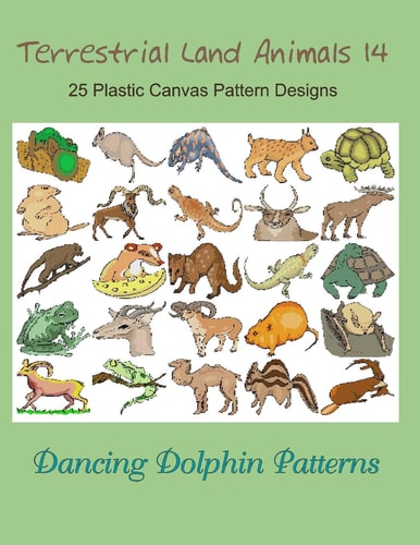 Terrestrial Land Animals 14 25 Plastic Canvas Pattern Designs