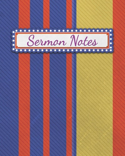 Sermon Notes Christian Inspirational Worship Tool To Record, Use for Reflection and to Help Remember