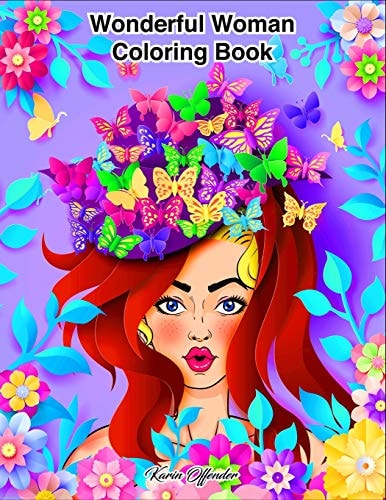 Wonderful Woman Coloring Book Stress Relieving Designs for Adults Relaxation