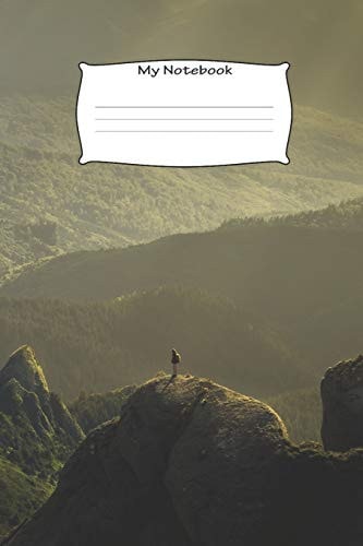My Notebook Mountain Wideviewed Themed - 100 Pages, Collegeruled Linepaper, 6x9