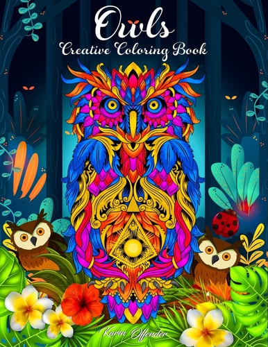 Owls Creative Coloring Book Wonderful Owl An Inspirational for Everyone Be Fearless In The Pursuit.