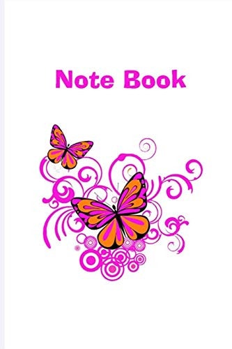 Pink Butterfly Note Book Beautiful Butterfly For Your Writing