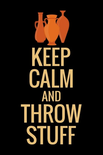 Keep Calm and Throw Stuff Pottery Project Book 80 Project Sheets to Record Your Ceramic Work Gift for Potters