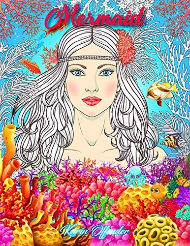 Mermaid The Little Adorable and Various Unique Design of Coloring Book Perfectly for Kids and Adults