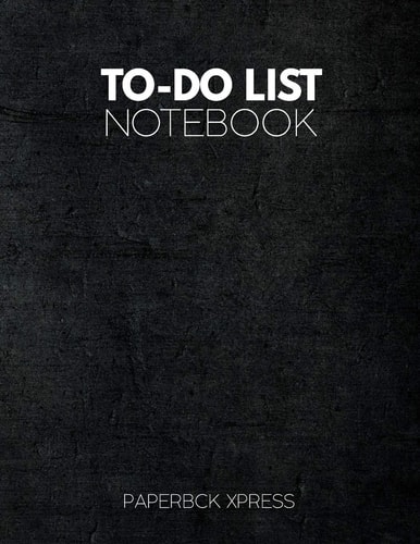 To Do List Notebook Personal & Business Tasks With Priority Status, Daily To Do List, Checklist Paper Agenda 8.5 X 11 - Minimal Black Edition