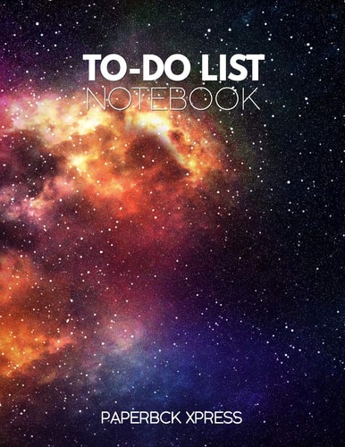 To Do List Notebook Personal & Business Tasks With Priority Status, Daily To Do List, Checklist Paper Agenda 8.5 X 11 - Galaxy Stars Edition