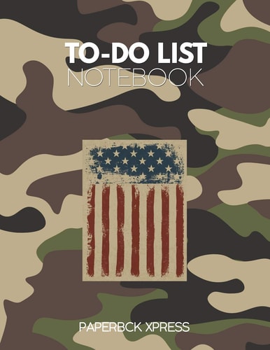 To Do List Notebook Personal & Business Tasks With Priority Status, Daily To Do List, Checklist Paper Agenda 8.5 X 11 - Army Edition
