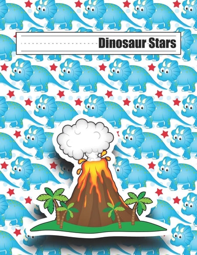 Dinosaur Stars Grades K-2 with Picture Box Space and Dotted Midline Story Pages
