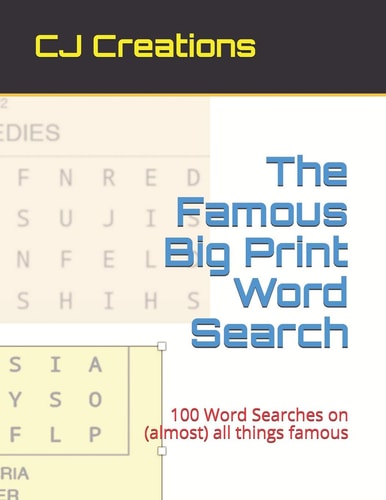 The Famous Big Print Word Search 100 Word Searches on (almost) All Things Famous