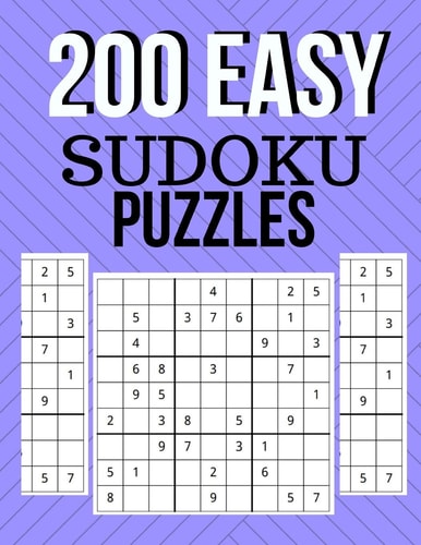 200 Easy Sudoku Puzzles Large Print Brain Games For Beginners