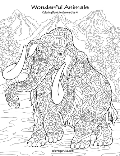 Wonderful Animals Coloring Book for Grown-Ups 4
