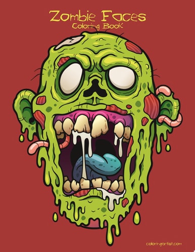 Zombie Faces Coloring Book 1