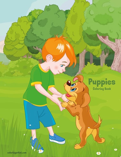 Puppies Coloring Book 1