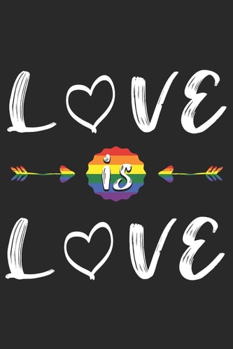 Love Is Love Kariertes Notizbuch Für LGBT Anhänger - 6 X 9 Zoll, Ca. A5 - 120 Seiten - Kariert - LGBT-Motiv - Notizbuch Für Schule und Arbeit