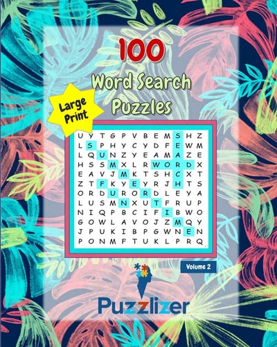 Puzzlizer Summer Time Fun 100 Word Search Puzzles Large Print, Volume 2