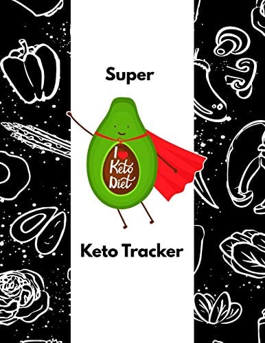 Super Keto Tracker Black Vegetable Protein Themed Female Fitness and Weight Loss Tracker