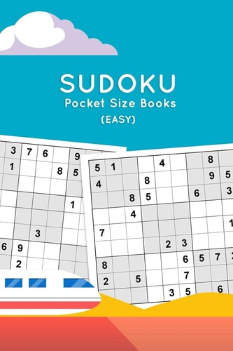 Sudoku Pocket Size Books (Easy) Brain Puzzles Road Trip Games for Adults