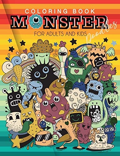 Coloring Book Monster Doodles for Adults and Kids Fun Easy and Relaxing Coloring Pages A Fun Activity Book For 5-12 Year