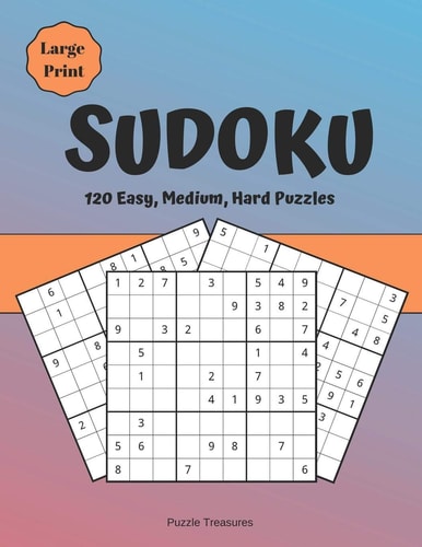 Sudoku 120 Easy, Medium and Hard Large Print Puzzles Beginners to Advanced Challenging Brain Games Notebook