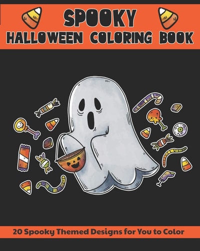 Spooky Halloween Coloring Book 20 Spooky Themed Designs For You to Color
