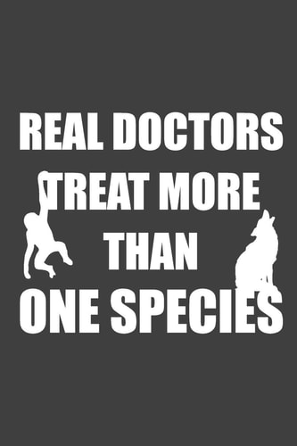 Real Doctors Treat More Than One Species 15,2 X 22,9 Cm - 100 Seiten - Punktraster - Dotgrid - Soft Cover - Notizbuch - Lustig Funny - Perfekt Als Zeichenbuch, Skizzenbuch, Tagebuch