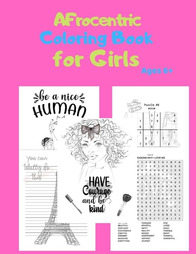Afrocentric Coloring Book for Girls Ages 6+