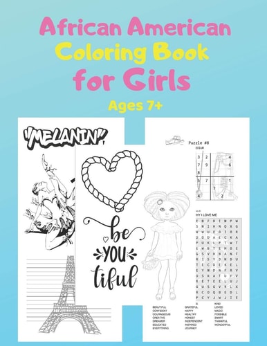 African American Coloring Book for Girls