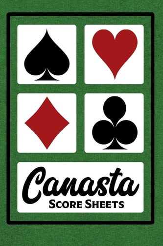 Canasta Score Sheets 100 Sheets - 6" X 9" - Canasta Score Book