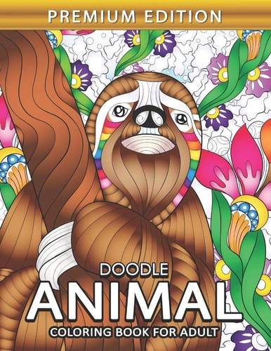 Doodle Animal Coloring Book for Adults Stress Relieving Coloring Pages Designs