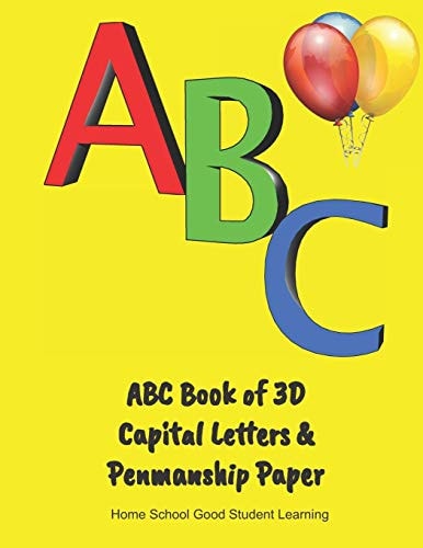 ABC Book of 3D Capital Letters & Penmanship Paper