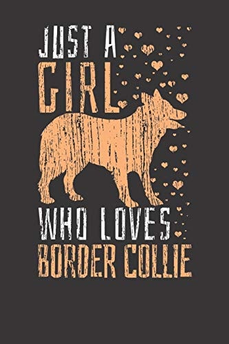 Notebook 6x9 120 Pages College Ruled Border Collie For Girls Who Loves Border Collies Vintage
