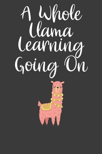 A Whole Llama Learning Going On First Day of School Adventure Book